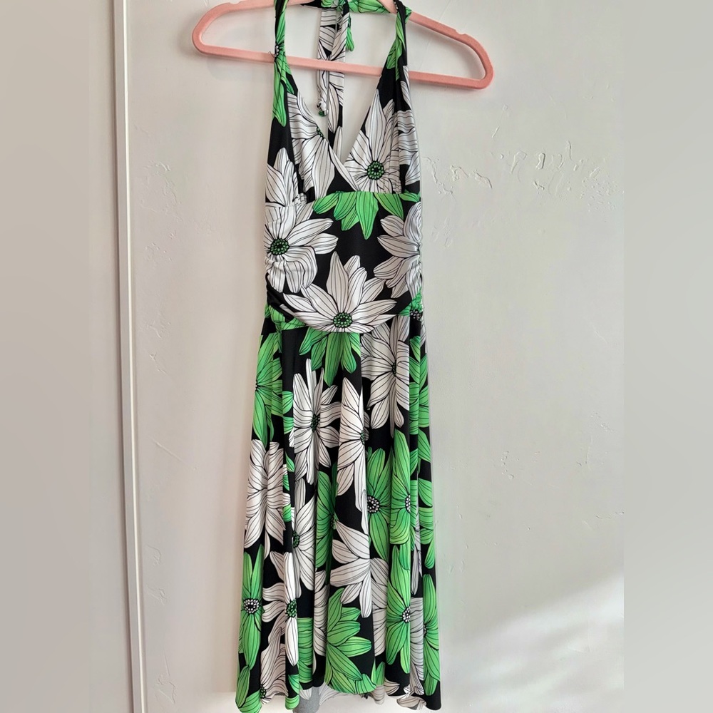 Y2K Floral Halter Sundress Tropical Dress | My Michelle | Y2K Mall Dress | M